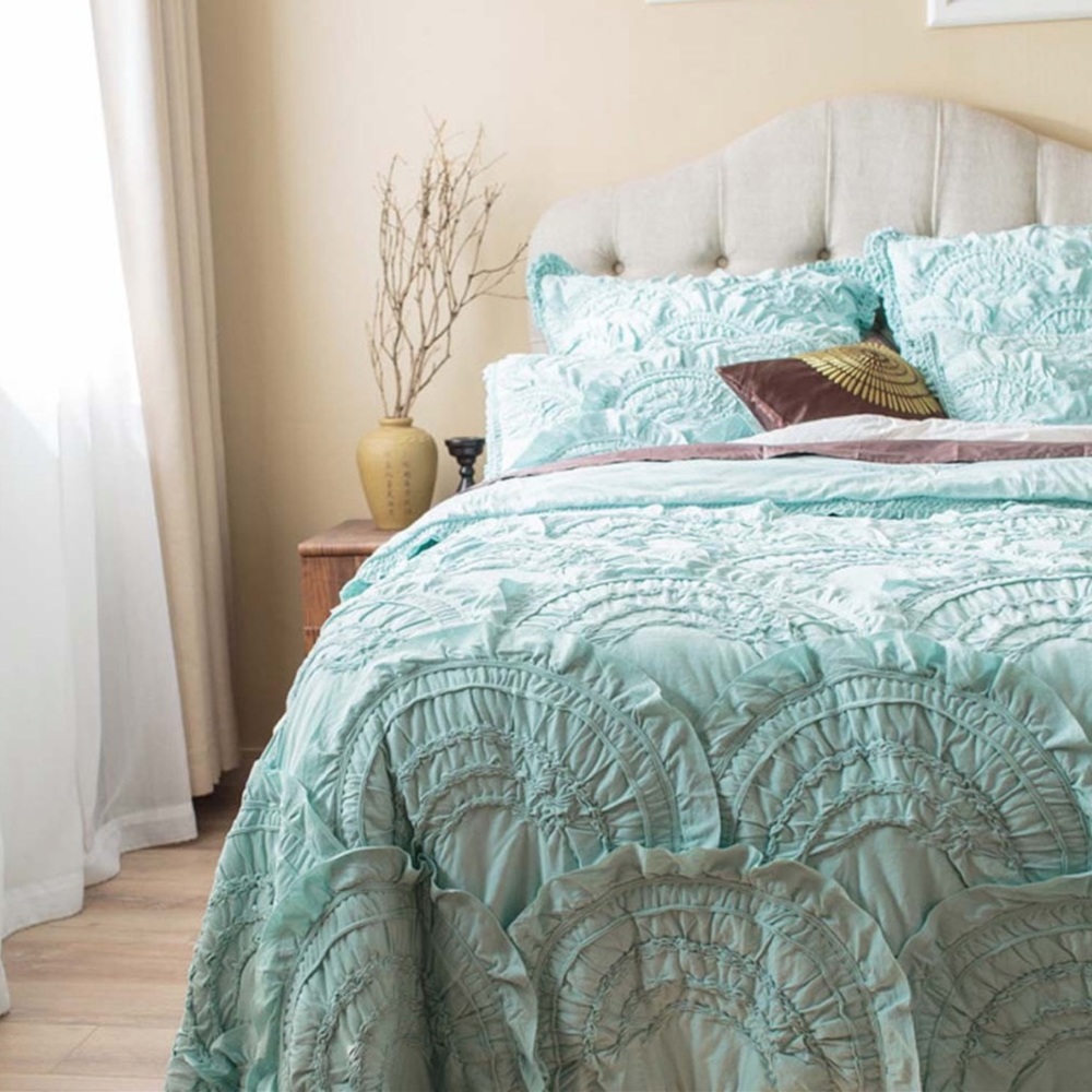 🔥 Rare Anthropologie Rivulets Mint Quilt